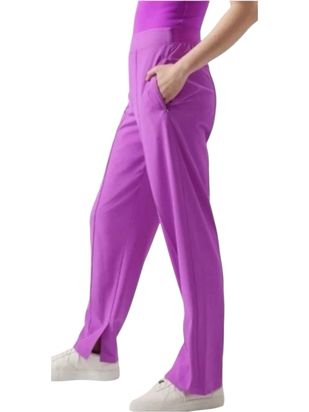 Athleta Brooklyn Heights High Rise pull
On Pant Jazzy Purple women’s size 8